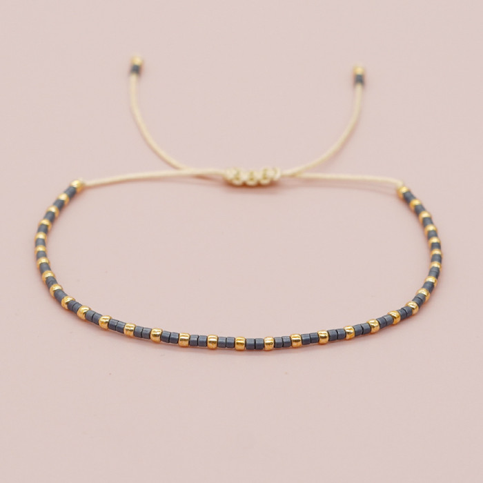 Stone-Inlaid Elastic Bracelet Colorful Rhinestone Bracelet High-End Sense Hand Jewelry Couple Bracelet Wholesale