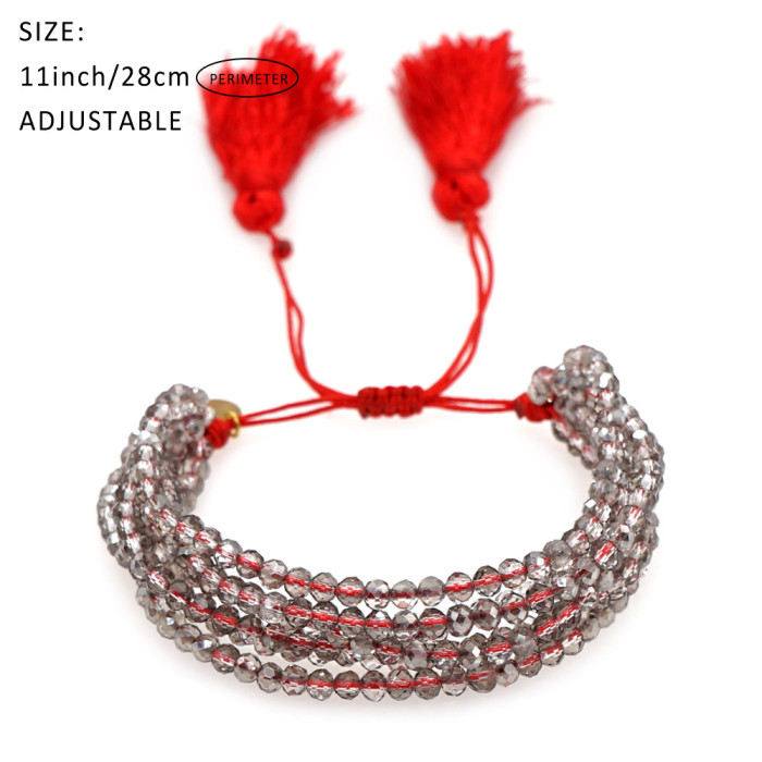 Bohemian Style Trendy New Fashion Crystal Tassel Jewelry Wholesale Friendship Bracelet