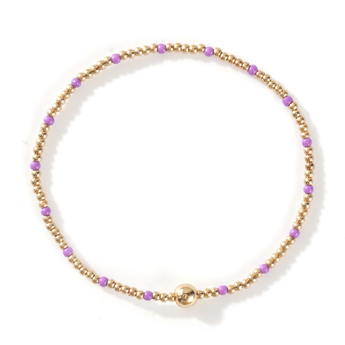 Fashion Girls Gold Beaded Stackable Friendship Bracelet Set Handmade Beaded Bracelet High-End Feel