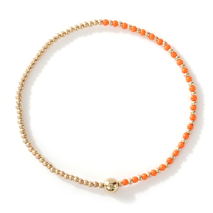 Fashion Girls Gold Beaded Stackable Friendship Bracelet Set Handmade Beaded Bracelet High-End Feel