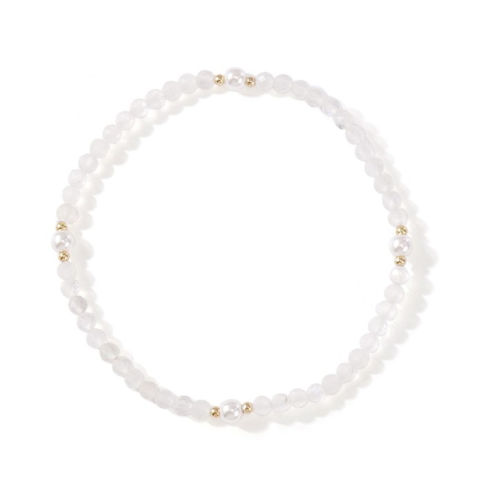 Cross-Border Faceted Semi-Precious Stone Bracelet for Women, Niche High-End Copper Bead String Bracelet, Multi-Color Elastic Cord Jewelry Wholesale
