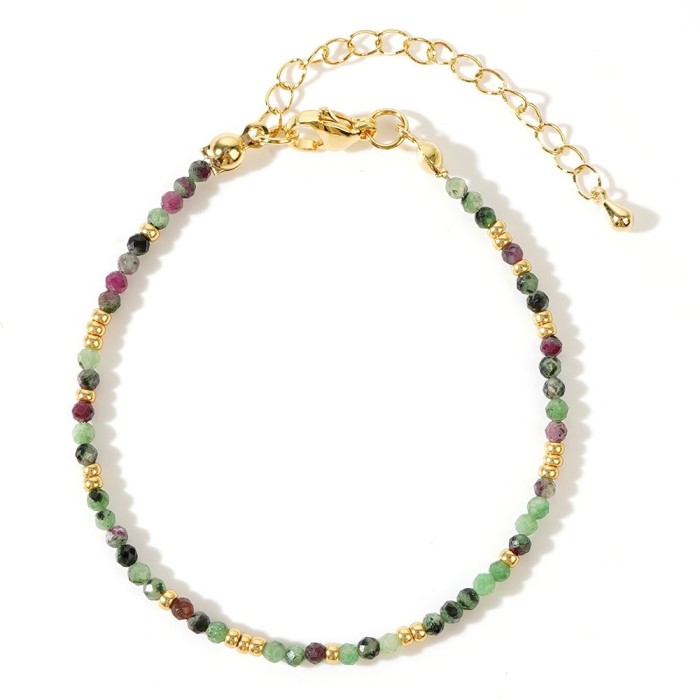 Cross-Border Hot-Selling New Bohemian Style Colorful Natural Stone Bracelet Women's Fashion Light Luxury Versatile