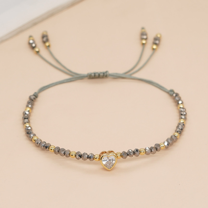 INS Natural Stone Texture Crystal Bracelet Light Luxury High-end Feel Women's Jewelry Summer Fashion Versatile Crystal Bracelet