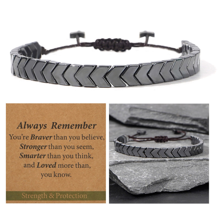 2025 New Black Gallstone Cross Bracelet Street Trend Arrow Design Geometric Style Light Luxury High-end Feel Bracelet