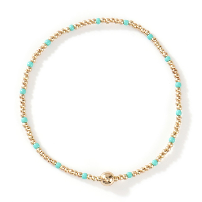 Fashion Girls Gold Beaded Stackable Friendship Bracelet Set Handmade Beaded Bracelet High-End Feel