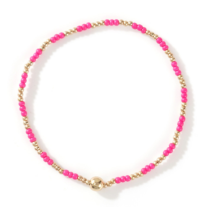 Fashion Girls Gold Beaded Stackable Friendship Bracelet Set Handmade Beaded Bracelet High-End Feel