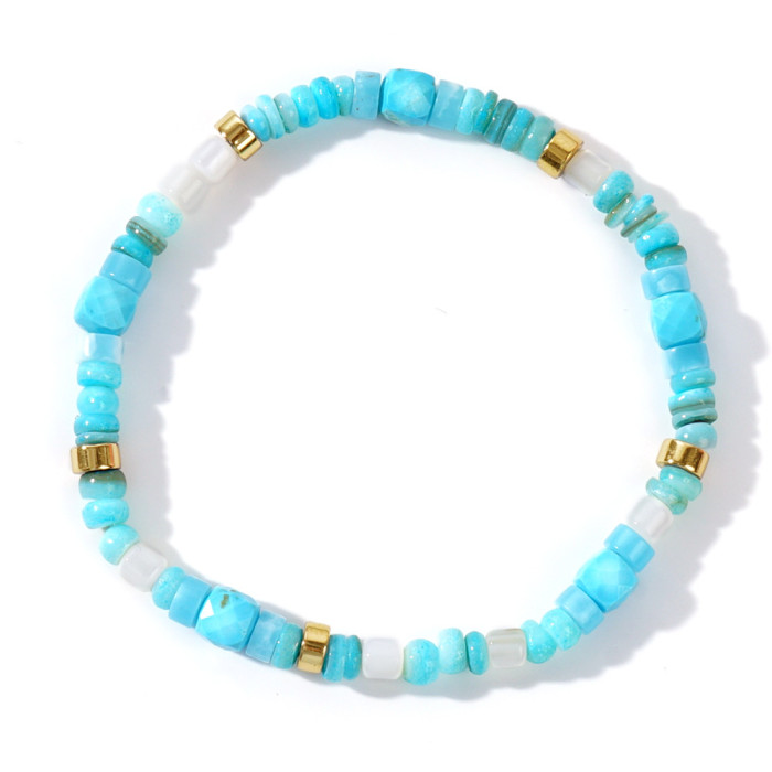 Summer Casual Style Natural Stone Bracelet Beach Vacation Dopamine Accessory Gift Commemorative Bracelet Wholesale