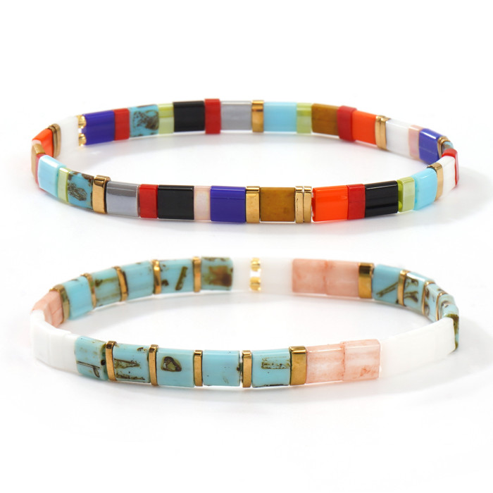 Fashion Retro Style Handmade Beaded Bracelet Unique Colorful Bracelet Niche Design Hand Jewelry Wholesale