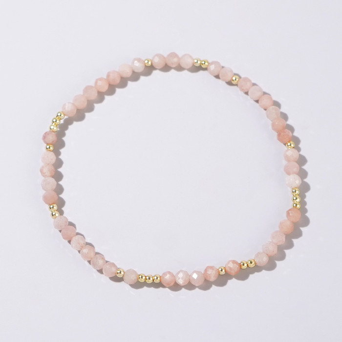 Cross-Border Hot-Selling Natural Semi-Precious Stone Beaded Bracelet Niche High-End Faceted Mixed Color Bracelet for Women Factory Direct Sale