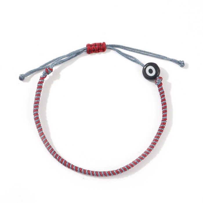 Bohemian Style Twisted Rope Bracelet for Women with Glass Flat Beads Design Jewelry Bracelet Simple Casual Fashion Br...