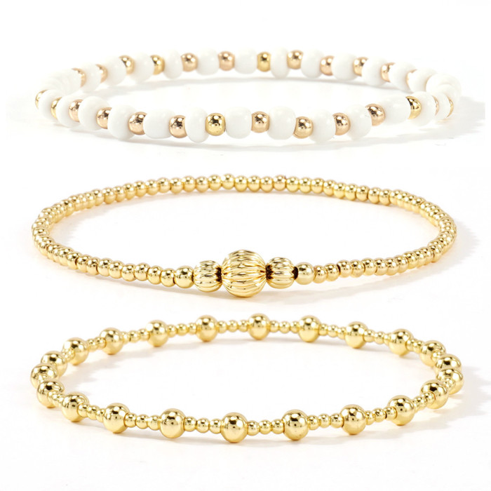 2025 New Ins Style Multi-layer Beaded Bracelet for Women, Niche Design, Colorful Beads, Stackable Jewelry, Cross-border Supply