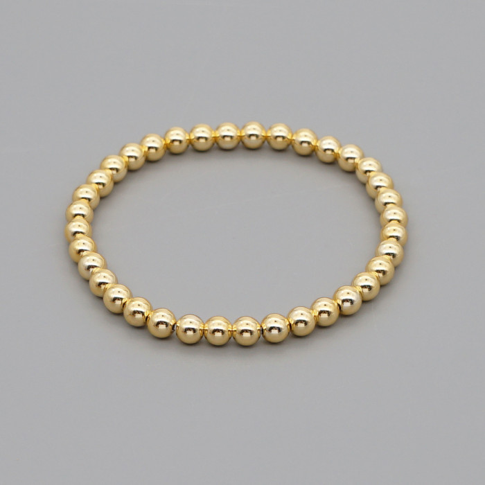 Custom Cross Copper Bead Bracelet Iron Gallstone Imitation Pearl Bracelet Gift for Girlfriend Boyfriend Couple Jewelr...