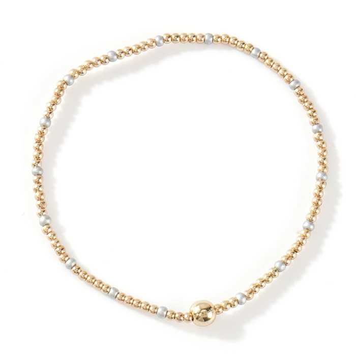 Fashion Girls Gold Beaded Stackable Friendship Bracelet Set Handmade Beaded Bracelet High-End Feel