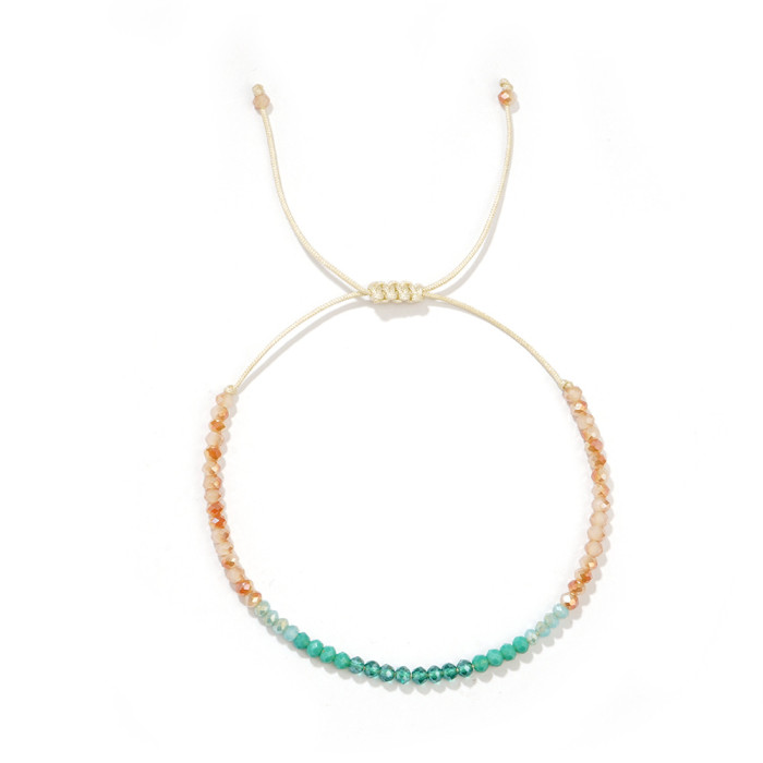 Spring New Mother's Day Gift Bohemian Beaded Glass Crystal Bracelet Round Vacation Style Fashion Jewelry