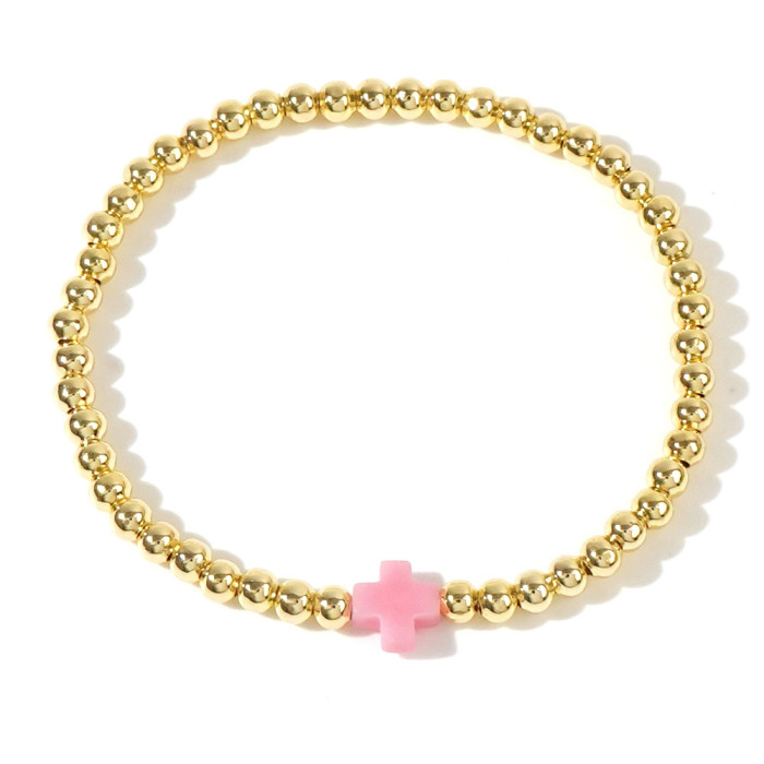 Amazon Bestselling Cross Beaded Bracelet Fashion Simple Bracelet 2025 New Jewelry Women Trendy