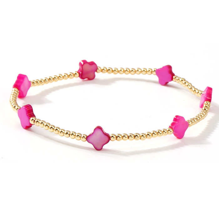 2025 Summer New European and American Style Imitation Pearl White Bracelet Seven-Piece Set Ins Simple High-End Feel Layered Jewelry
