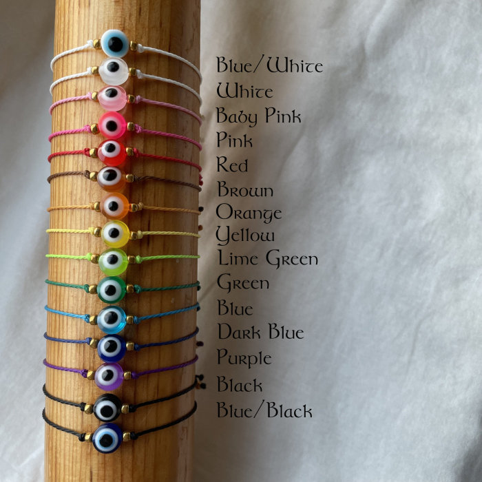 Cross-Border Hot New Bohemian Style Bracelet for Women Jewelry Rope Colorful Resin Eye Niche Simple Hand Accessories