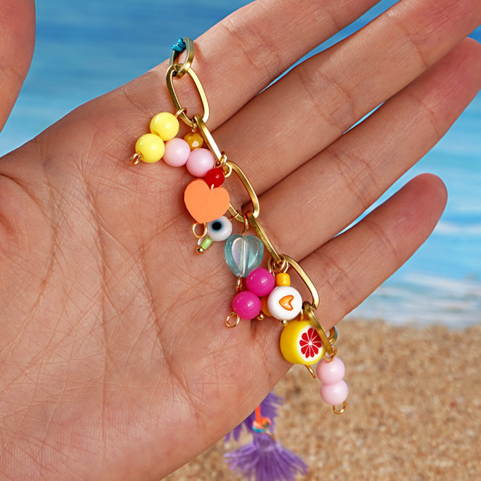 Hot-Selling Ins Style Soft Clay Bracelet Original Fashion Versatile Dopamine Handmade Adjustable Bracelet