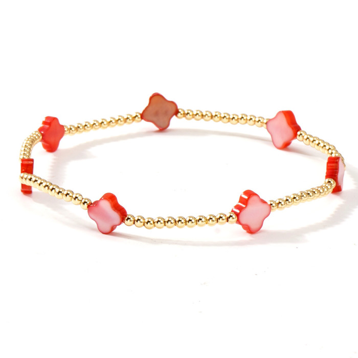 2025 Summer New European and American Style Imitation Pearl White Bracelet Seven-Piece Set Ins Simple High-End Feel Layered Jewelry