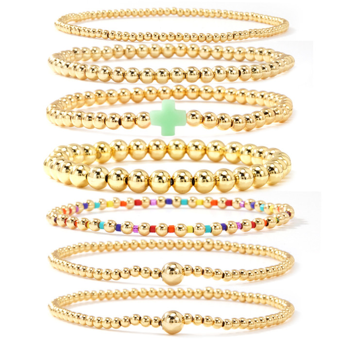 Amazon Bestselling Cross Beaded Bracelet Fashion Simple Bracelet 2025 New Jewelry Women Trendy