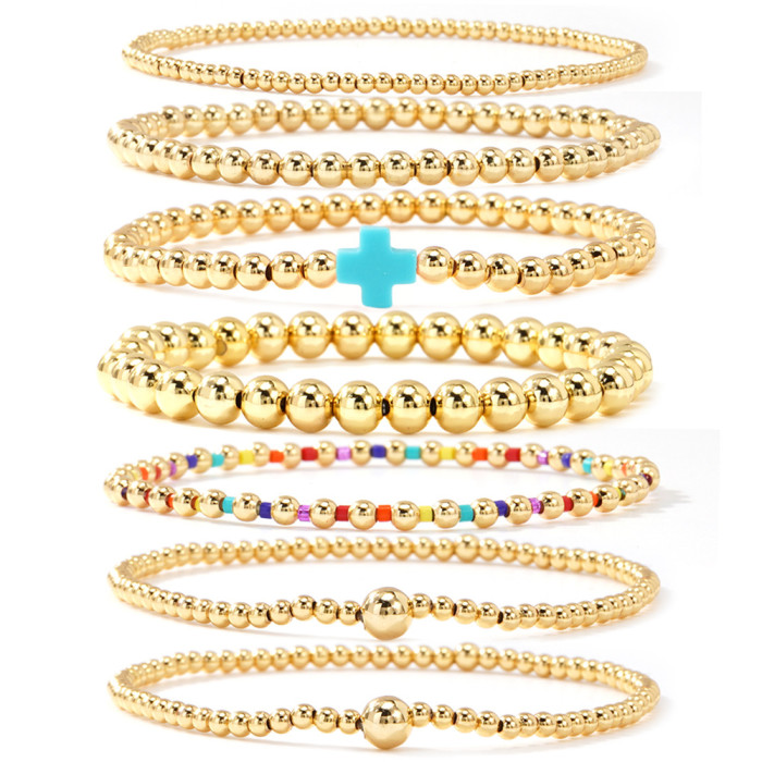 Amazon Bestselling Cross Beaded Bracelet Fashion Simple Bracelet 2025 New Jewelry Women Trendy