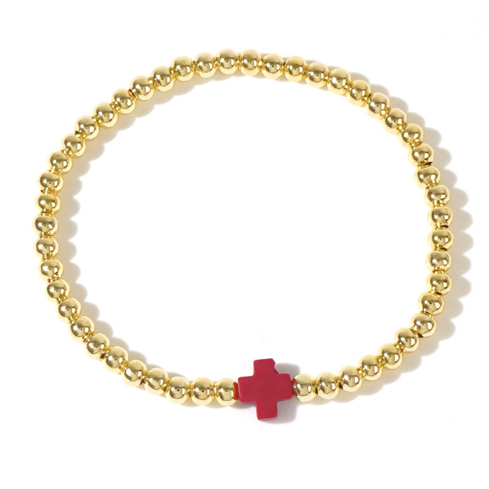 Amazon Bestselling Cross Beaded Bracelet Fashion Simple Bracelet 2025 New Jewelry Women Trendy