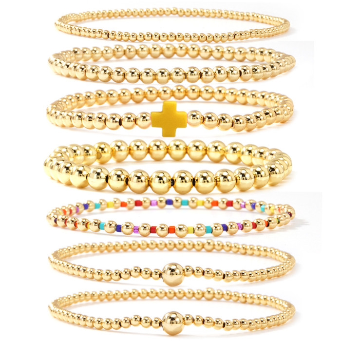 Amazon Bestselling Cross Beaded Bracelet Fashion Simple Bracelet 2025 New Jewelry Women Trendy