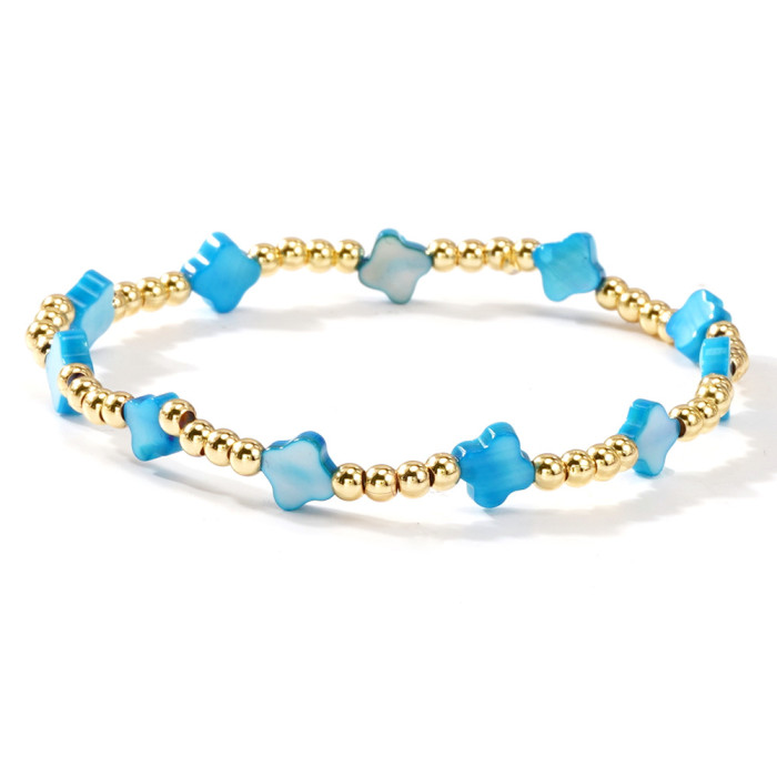 2025 Summer New European and American Style Imitation Pearl White Bracelet Seven-Piece Set Ins Simple High-End Feel Layered Jewelry