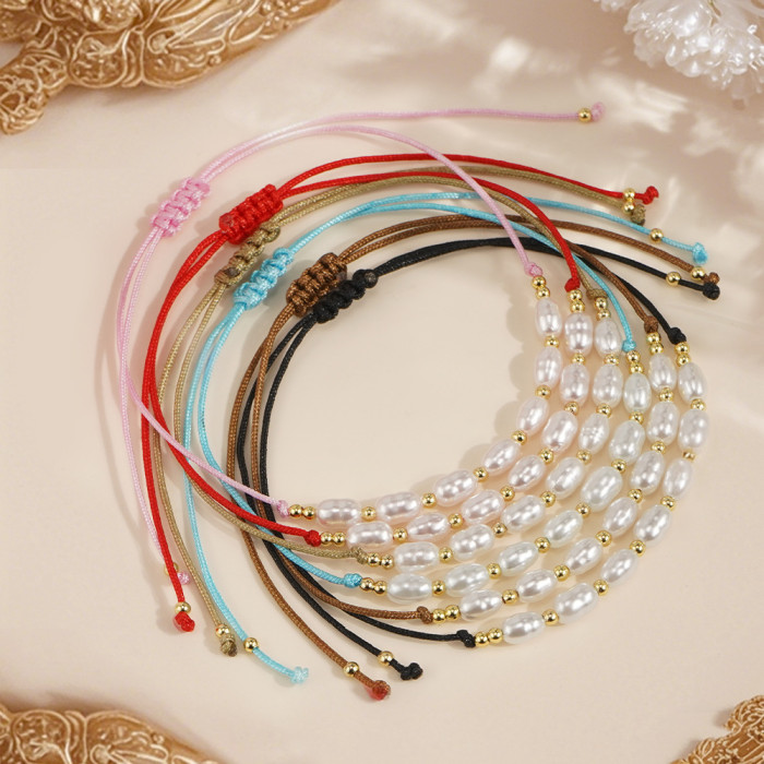 French Style Light Luxury Women's Pearl Bracelet Niche Simple High-end Beaded Thin Rope Hand Jewelry Exquisite Temper...