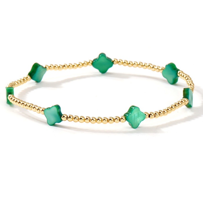 2025 Summer New European and American Style Imitation Pearl White Bracelet Seven-Piece Set Ins Simple High-End Feel Layered Jewelry