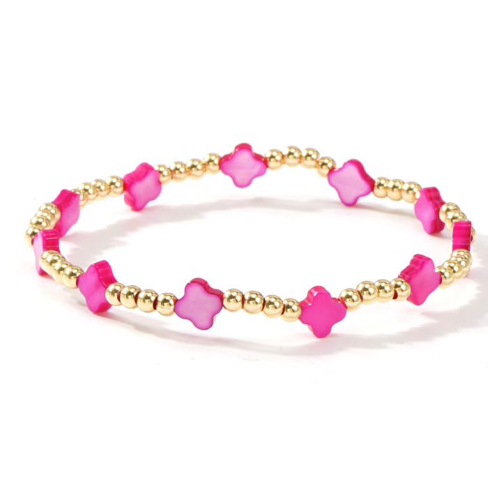 2025 Summer New European and American Style Imitation Pearl White Bracelet Seven-Piece Set Ins Simple High-End Feel Layered Jewelry