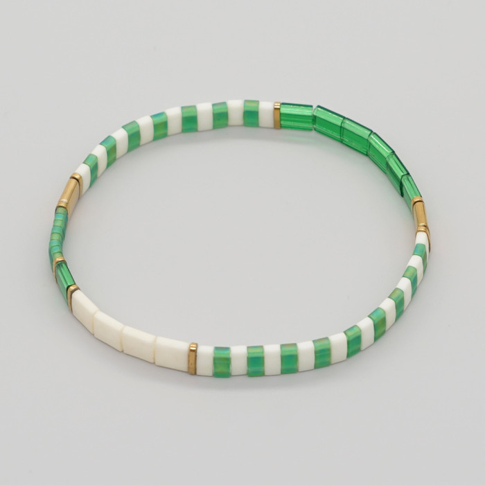 INS Same Style Tila Bead Red and White Color Matching Bracelet, Light Luxury Simple Summer Versatile Trendy Preferred...
