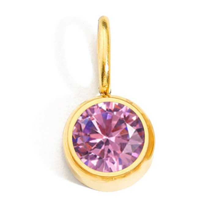 Hot Selling Stainless Steel Jewelry Accessories Birthstone Letter Pendant DIY Jewelry Accessories Colorful Rhinestone...