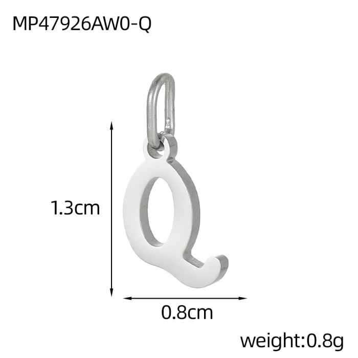 Hot-Selling New 26 Steel Color English Letters Personalized Ins Style Stainless Steel Letter Accessories Wholesale, J...