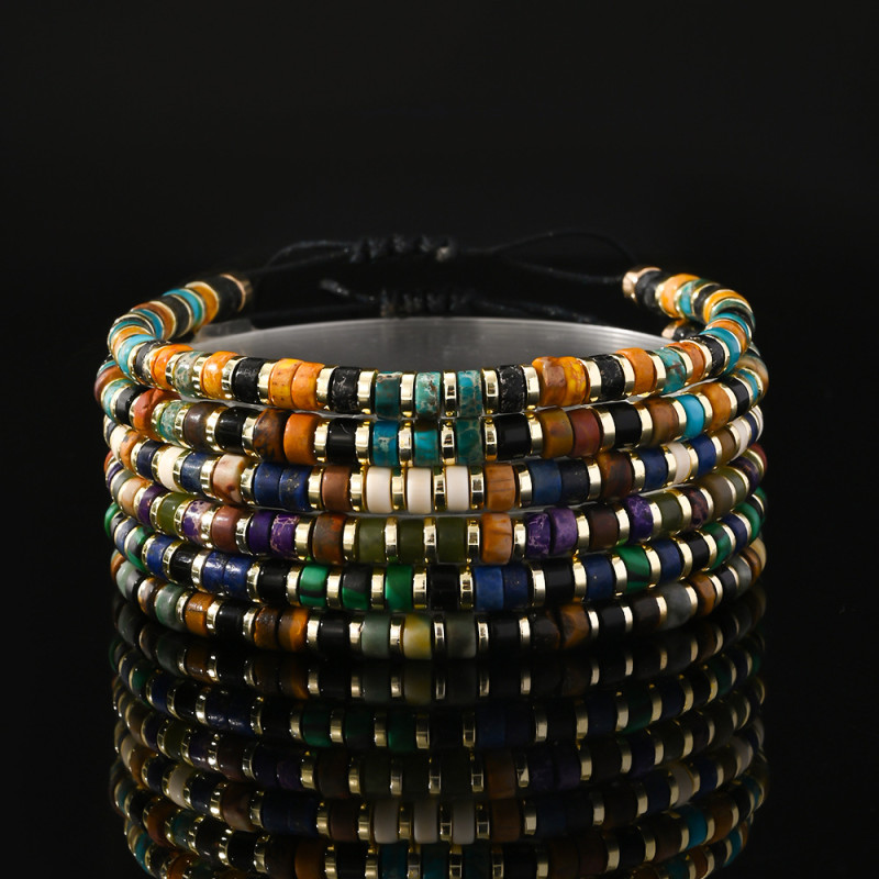 Vintage Ethnic Style Beaded Bracelet for Men, Artistic Niche Temperament Natural Stone Bracelet, Father's Gift, Commemorative Jewelry