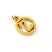 Cross-Border Gold Glossy Hollow Letter Cute DIY 26 English Alphabet Pendant Necklace Accessories