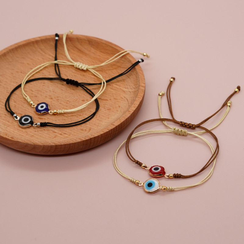 Cross-Border European and American Style Devil's Eye Bracelet Light Luxury Hot-Selling Bracelet Gold Beads Exquisite Versatile High-End Feel Fashion Jewelry