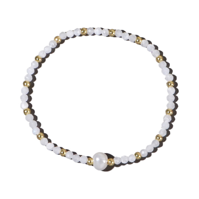 Summer Hot-Selling Natural Stone Beaded Bracelet Unisex Simple Personality Fashion Niche Light Luxury Versatile Bracelet