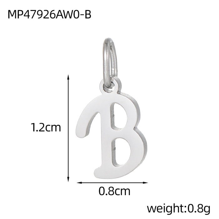 Hot-Selling New 26 Steel Color English Letters Personalized Ins Style Stainless Steel Letter Accessories Wholesale, J...