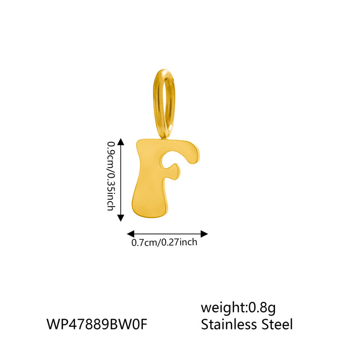 Cross-Border European and American Stainless Steel Fashion 26 English Small Exquisite Letters Any Matching Jewelry Accessories Wholesale