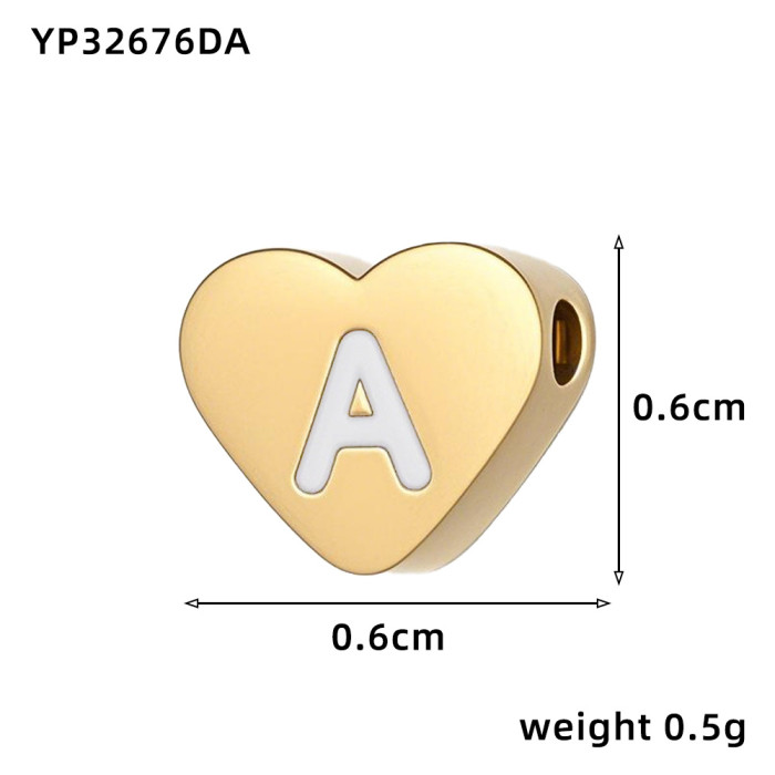 Hot Selling Small Exquisite casual 14K Love English Letter Titanium Steel Pendant Accessories Daily Matching Glossy Love