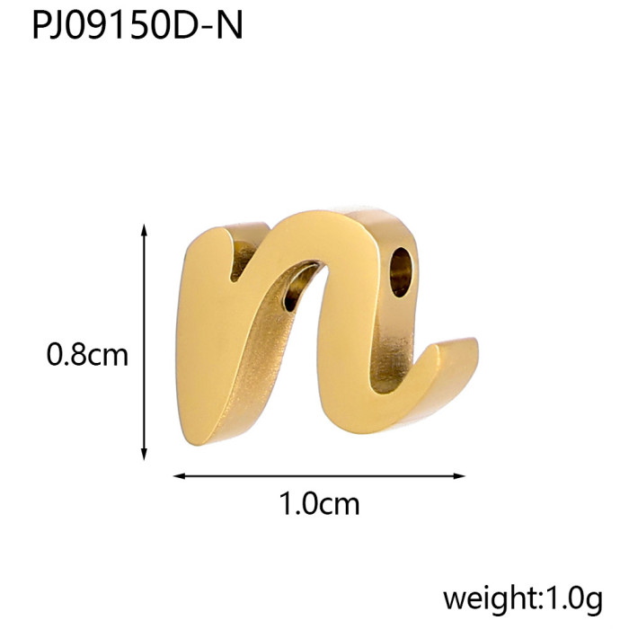Amazon Cross-Border Hot-Selling Simple 26 Letter Pendant Necklace Earring Charms DIY Accessories Wholesale