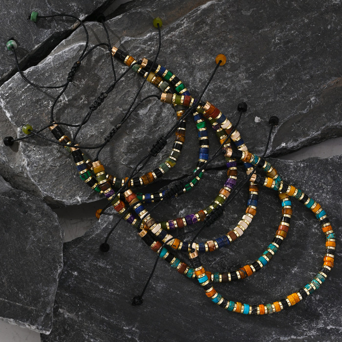 Vintage Ethnic Style Beaded Bracelet for Men, Artistic Niche Temperament Natural Stone Bracelet, Father's Gift, Commemorative Jewelry