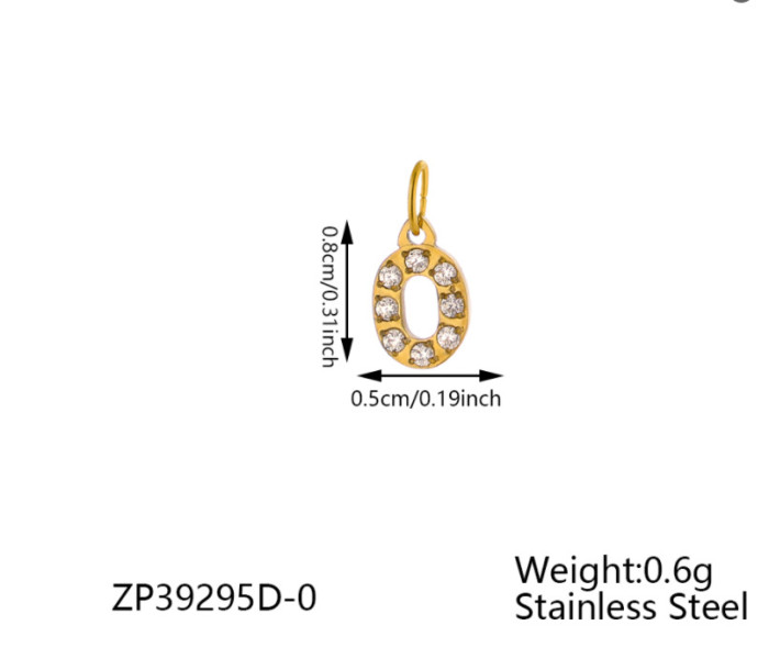 Micro Paved Full Diamond 26 Alphabet Double Circle Pendant Necklace Earrings Pendant Pendant Titanium Steel CNC Inlaid Diamond Zircon Alphabet