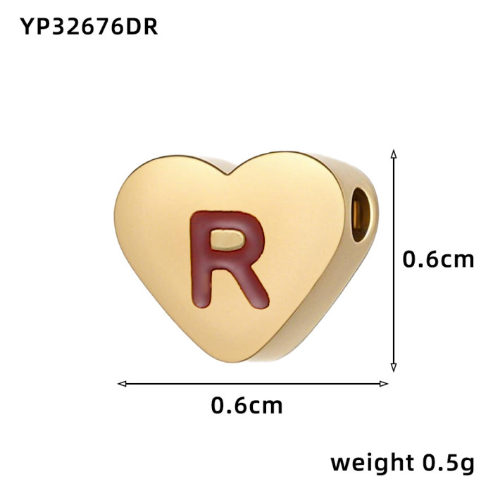 Hot Selling Small Exquisite casual 14K Love English Letter Titanium Steel Pendant Accessories Daily Matching Glossy Love