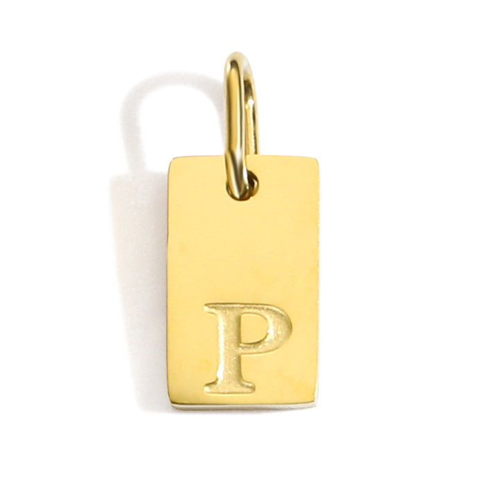 Hot Selling Stainless Steel Jewelry Accessories Birthstone Letter Pendant DIY Jewelry Accessories Colorful Rhinestone...