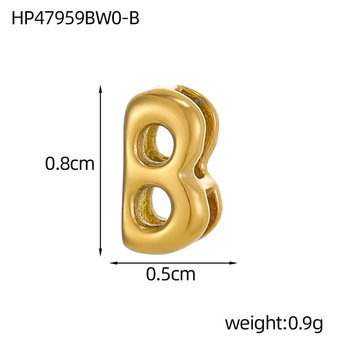 Hot Sale Hollow Small Letter Pendant Stainless Steel 18K Gold Plated Elegant Personality Mini Accessories Wholesale,...