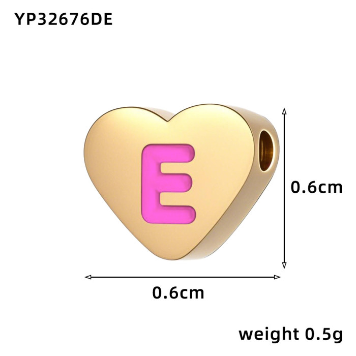 Hot Selling Small Exquisite casual 14K Love English Letter Titanium Steel Pendant Accessories Daily Matching Glossy Love
