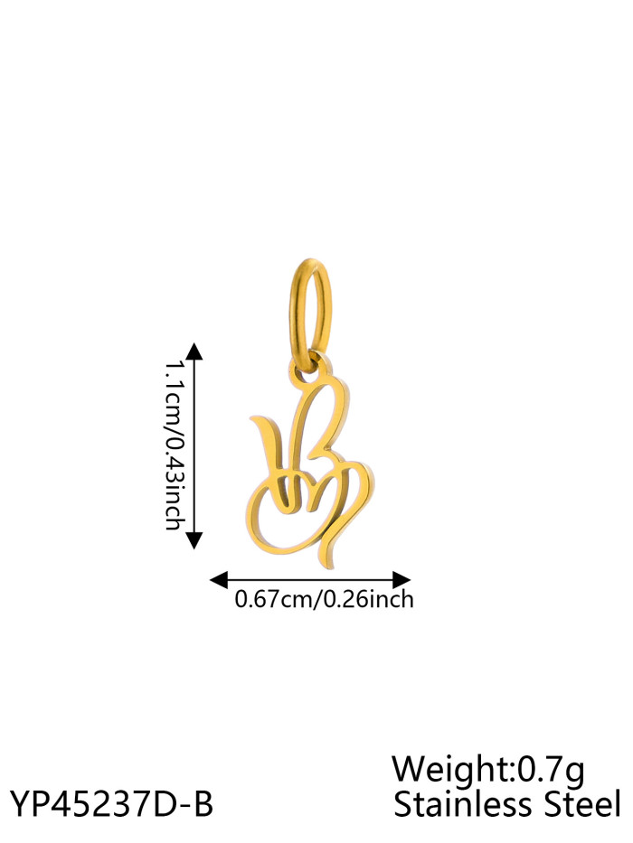 European and American Cross-Border Hot-Selling Small and Exquisite 26 Letters DIY Necklace Pendant Accessories Jewelry Accessories Wholesale