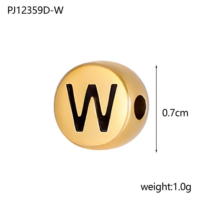 Hot Selling Alphabet Beads English Alphabet Beads Double-Sided Alphabet Round DIY Bracelet Beading Accessories Wholesale